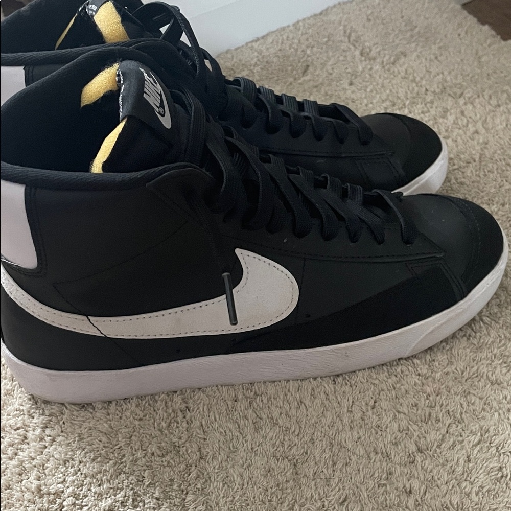 Nike Black and White High-Top Sneakers